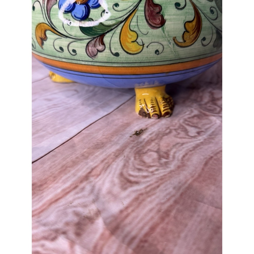 Vintage‎ Italian Majolica Jardiniere / Centerpiece Bowl - Picture 4 of 12
